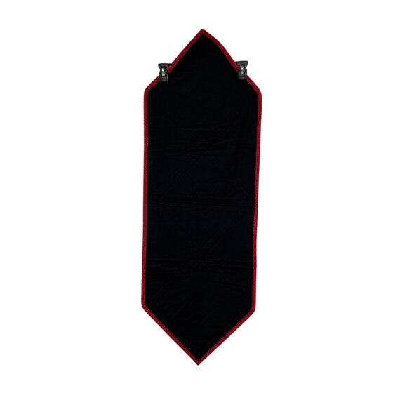 Handmade Quilted Table Runner Red Black White Geometric Patchwork 16x45 Used - Picture 7 of 9